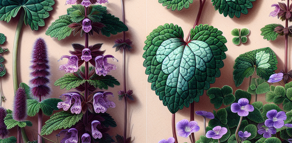 Jasnota purpurowa a bluszczyk kurdybanek – różnice